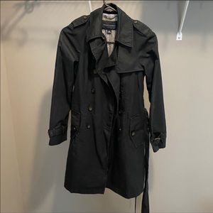 Banana republic classic black trench coat